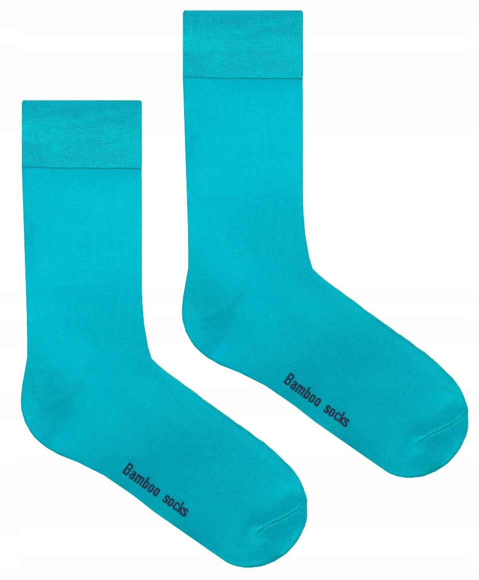 MANUSHKA MĘSKIE TURKUSOWE SKARPETY BAMBUSOWE 39/42