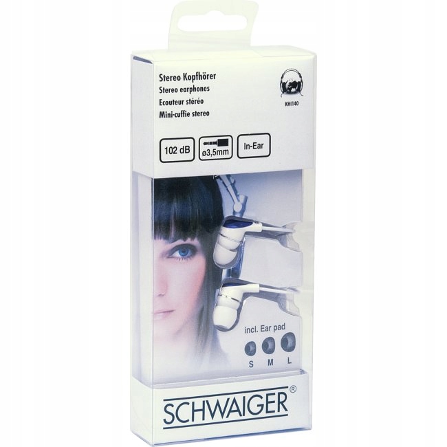 Słuchawki Douszne 102DB Nauszniki S M L Białe