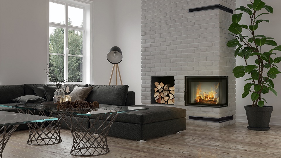 WKŁAD KOMINKOWY EKO płytki LUCY SLIM 12 prawy bs Klasa efektywności energetycznej A+