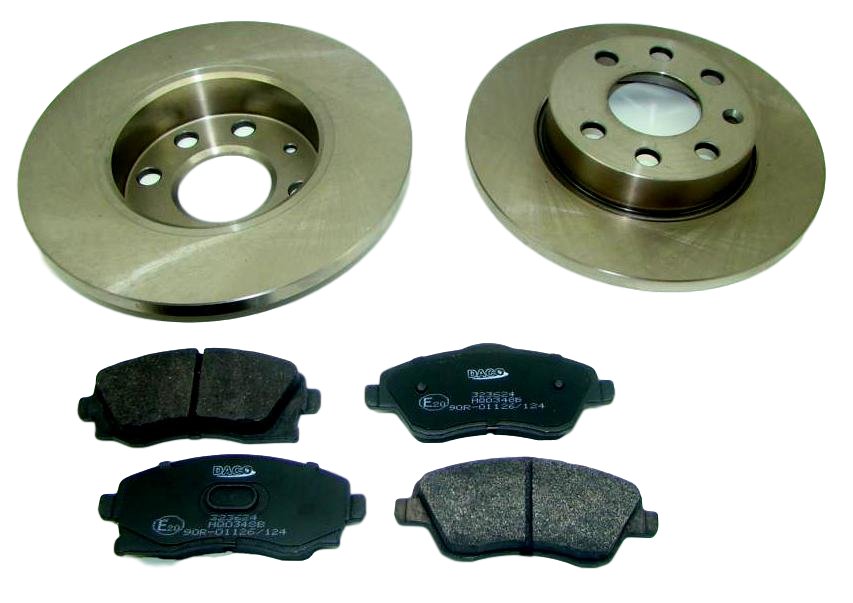 = Диски + колодки спереду OPEL CORSA C 240X11MM-ABS=