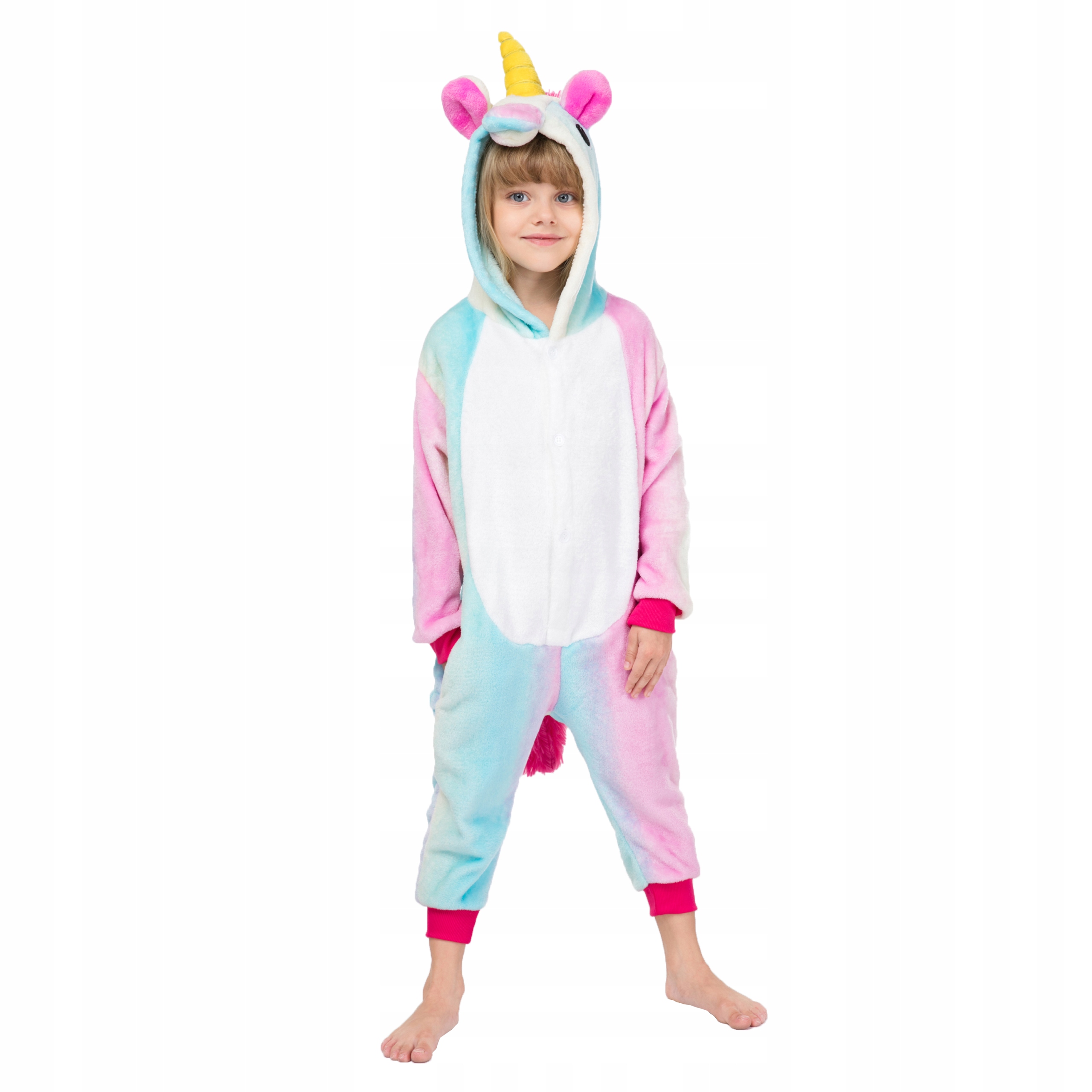 JEDNOROŽEC Pyžamo Jednodielne Kombinéza Kigurumi Prevlek Onesie 140