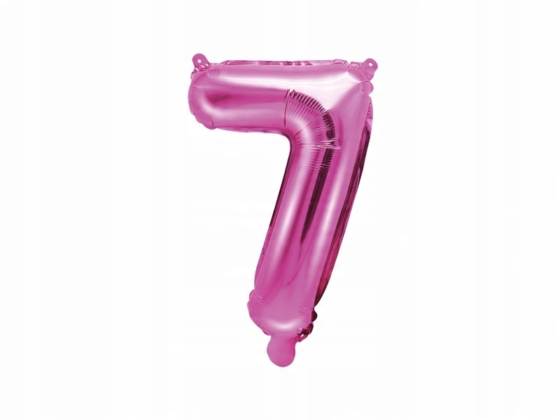 

Balon Foliowy cyfra różowa "7" ,35 cm