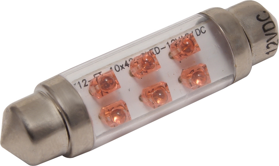 

Żarówka Rurkowa Led C5W C10W 10x42mm 24V czerwona