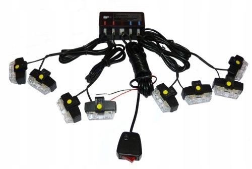 ET302 - Стробоскопы светодиодные 8 X 2W синий - 12V