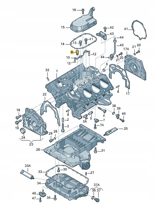ZAWOR ZWROTNY CISNIENIA OLEJU VW AUDI ORYGINAL ASO Part number 059103175F
