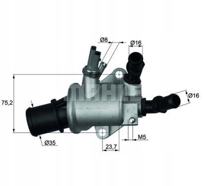 TERMOSTAT BEHR Ti14388 OPEL VECTRA C 1 . 9 CTDI 150 Номер каталозі запчастини TI 143 88 foto 0