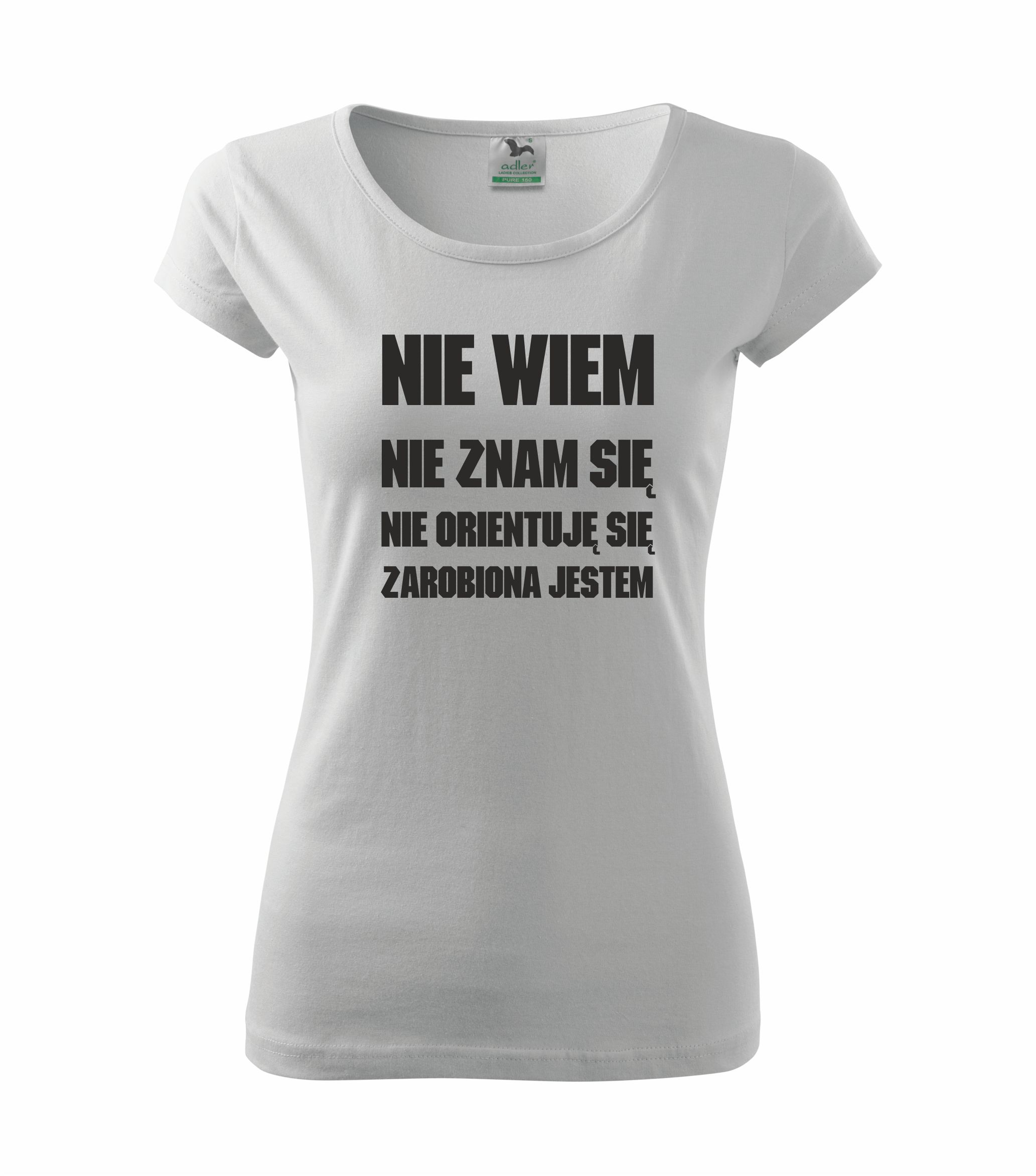

Koszulka nadruk nie wiem nie znam się M