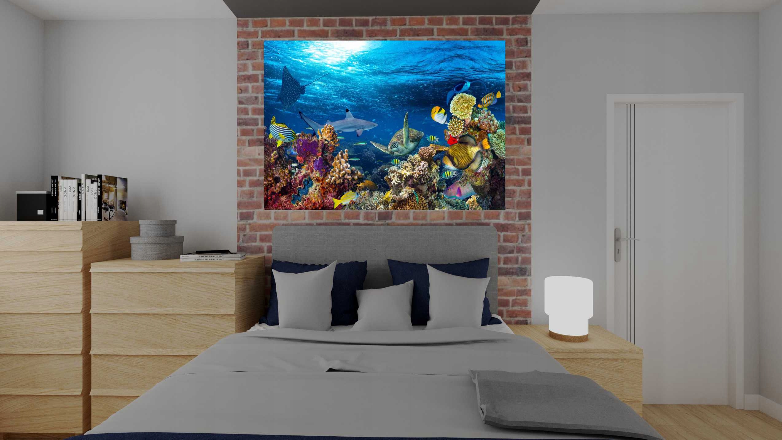 Plakat poster AKWARIUM morze ryby 90x60 cm wybór Marka EObraz