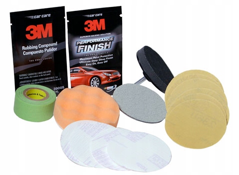3M zestaw do polerowania lamp reflektorow 39073