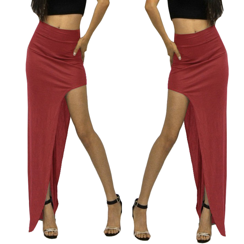 DŁUGA ZWIEWNA SPÓDNICA MAXI ASYMETRYCZNA ROZCIĘCIE Marka SNM