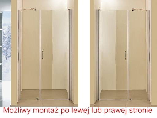 5mm Drzwi ze stałą częścią 100 regulacja 99-104 cm Marka Lavado