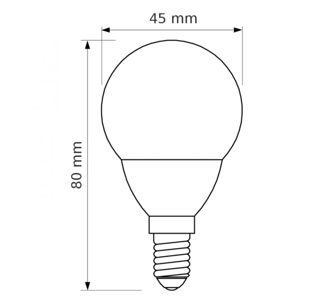 Żarówka LED MINI kulka E14 SMD 3W ciepła mleczna EAN (GTIN) 5900495224439