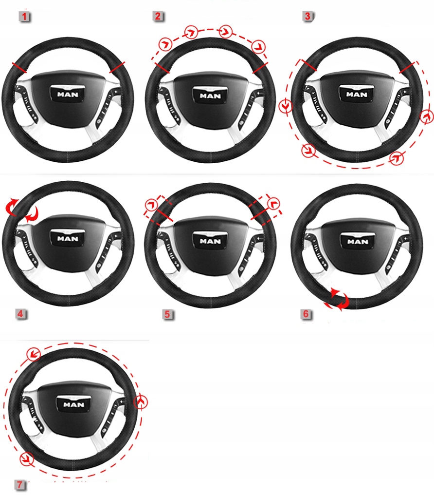 SKÓRZANY MIAROWY POKROWIEC NA KIEROWNICĘ DOSTAWCZE EAN (GTIN) 5907610202051