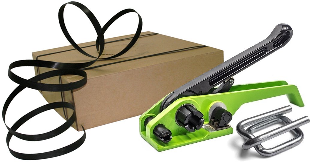 16MM CZARNA TAŚMA W KARTONIE ZESTAW DO SPINANIA PALET BANDOWNICA Marka ZZT TRAK