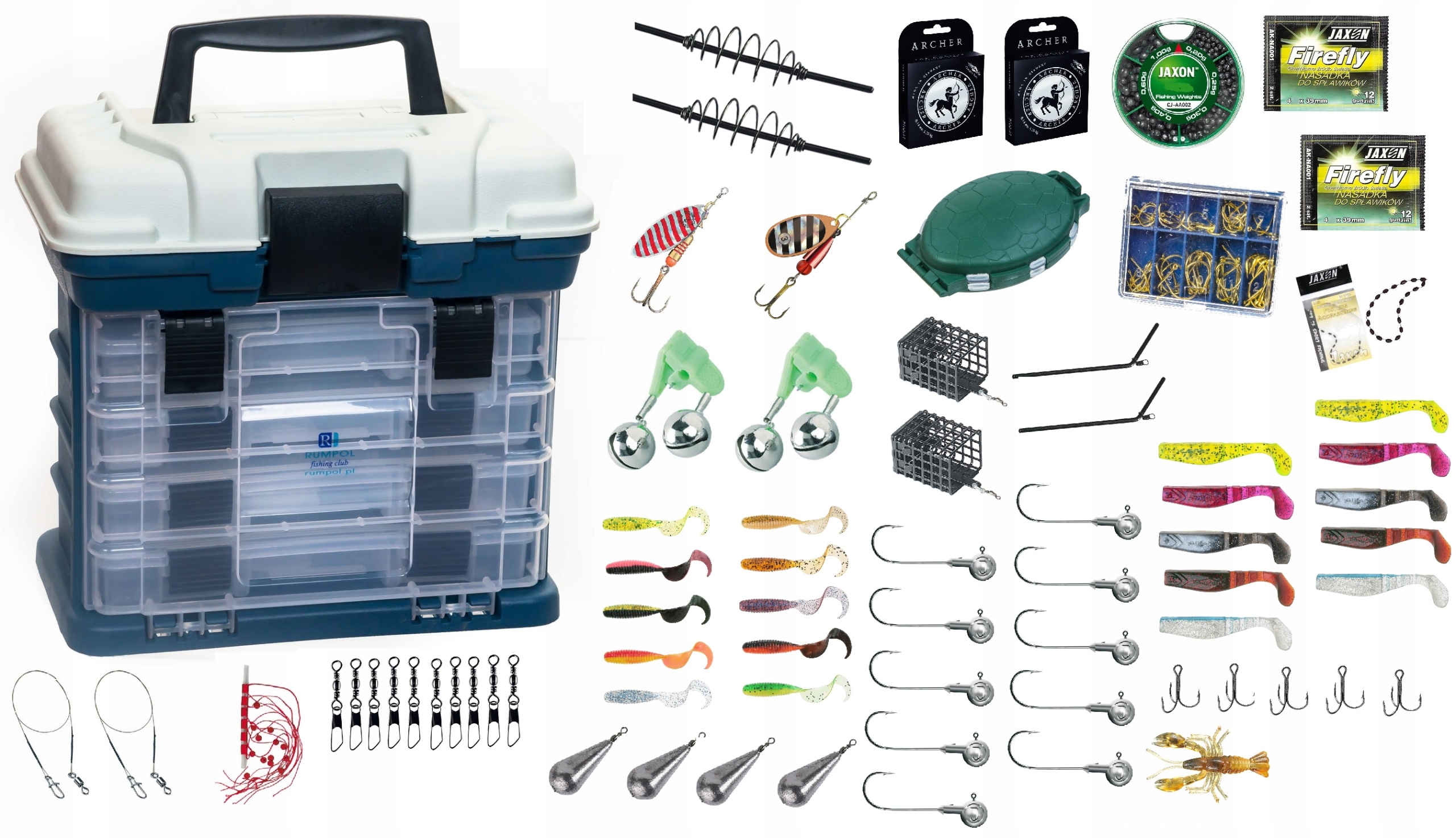 Skrzynka Wędkarska Pudełko Zestaw Akcesoriów Żyłka