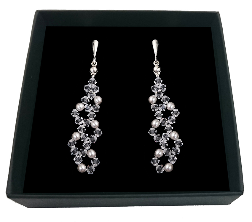 

Kolczyki z kryształami i perłami Swarovski 1977
