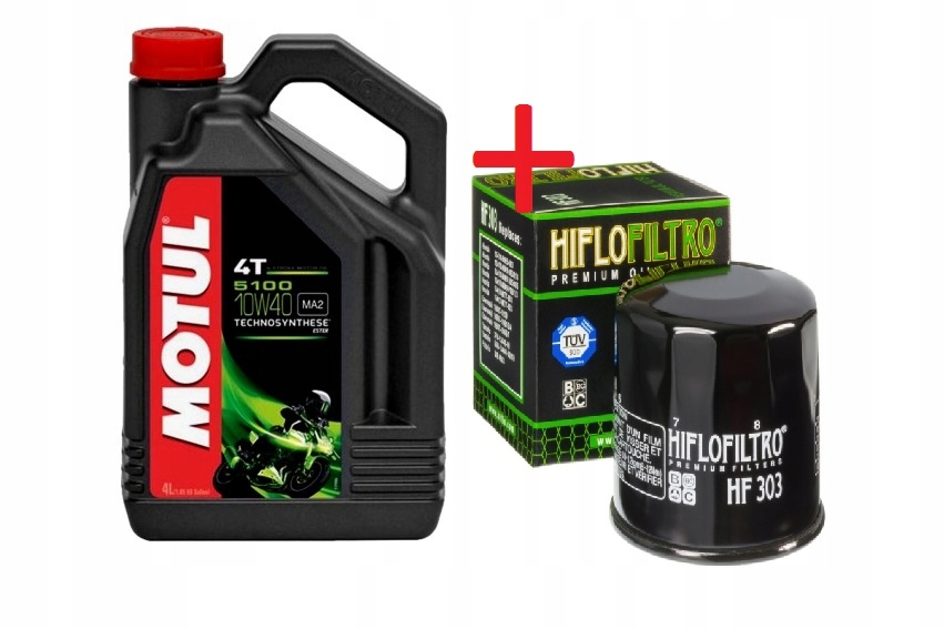 OLEJ MOTUL + FILTR OLEJU KAWASAKI ER-6N ER6 2007-2016r