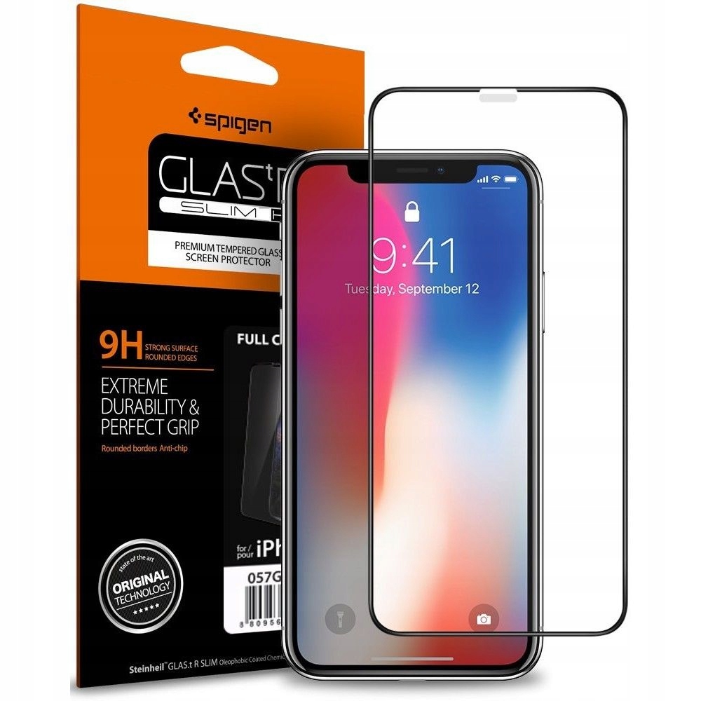 

Spigen Szkło Hartowane Do Etui Cały Do Iphone X Xs