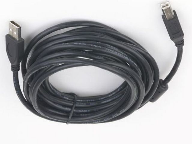 Kabel drukarkowy USB 2.0 A-B 4.5m 2xoplot ferryt