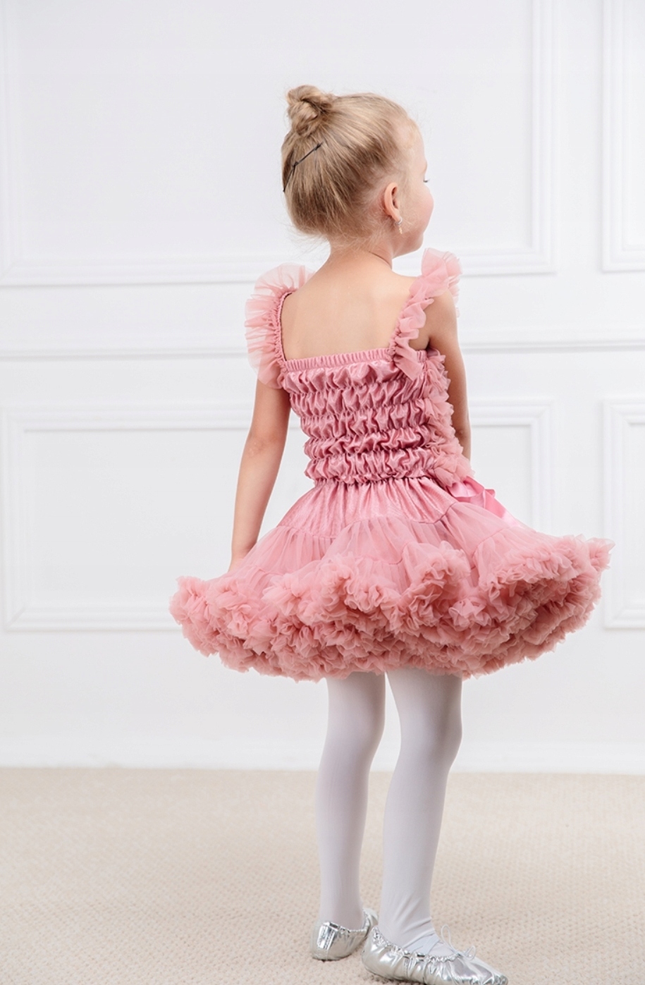 Tulowa skirt 104 tutu pettiskirt fluffy PINK with ruffles Child's age 4 years +