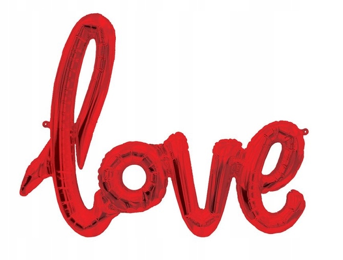 

Balon Love 3D Złoty Czerwony Ślub Wesele 68x52CM