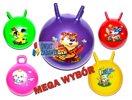 PIŁKA SKOCZEK DO SKAKANIA ROGI RĄCZKA - CZERWONA Rodzaj skoczki