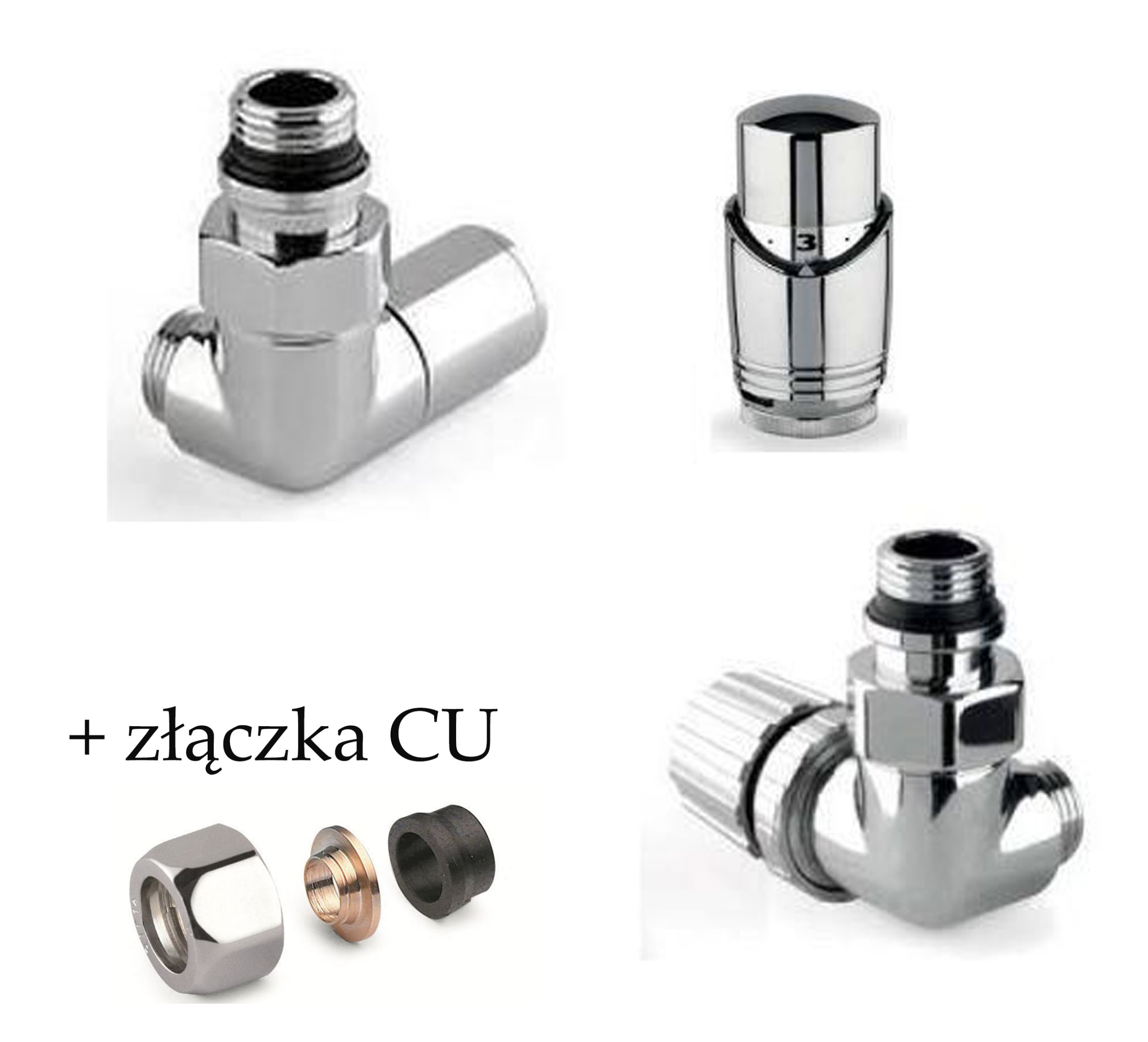 Radiátorové ventily Apm Termostat Pravý zł. Cu