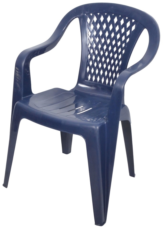 Silná záhrada Plastická Navy Blue Chair