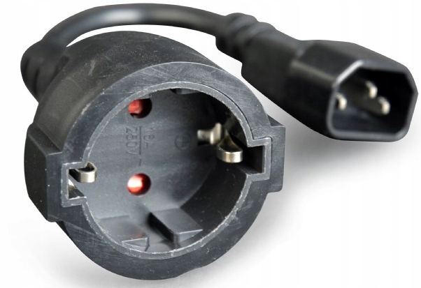 

Kabel zasilający 230V Ups Adapter Schuko C14 15 cm