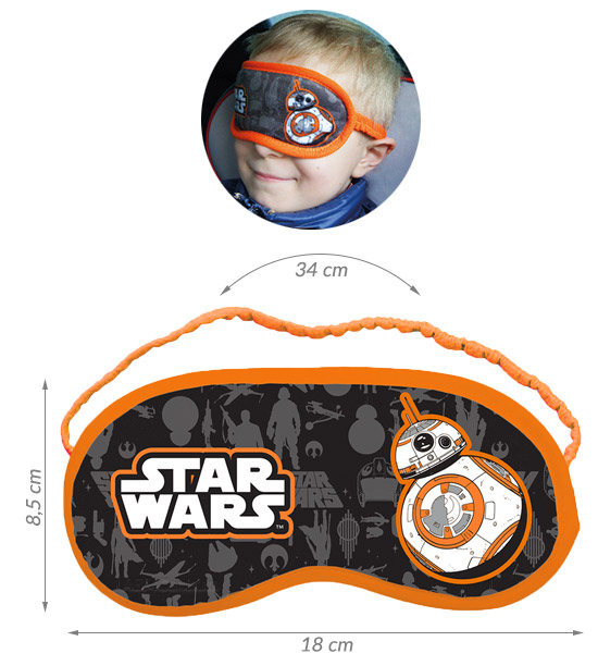 OPASKA NA OCZY OSŁONA DLA DZIECI GWIEZDNE WOJNY BB Marka Seven