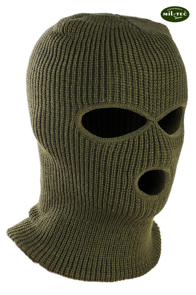 KOMINIARKA BALACLAVA - 3 Otwory / Akryl / OLIV Materiał dominujący Akryl