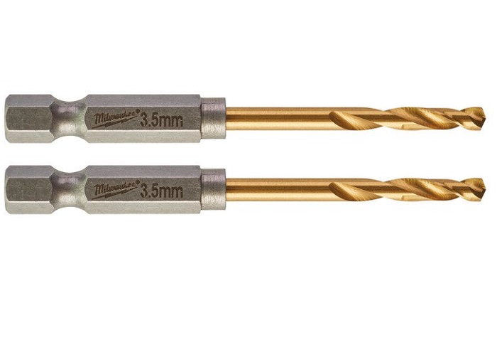 

Milwaukee 2 Wiertła Metal Hss-g Tin Red Hex 3.5 mm