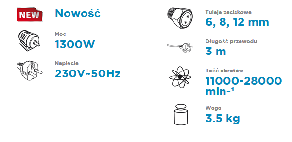 GRAPHITE FREZARKA GÓRNOWRZECIONOWA 1300W 59G717 EAN (GTIN) 5902062037541