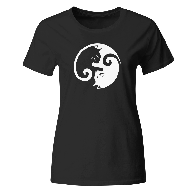 

Koszulka T-shirt Koci Yin Yang Czarna Roz. XL