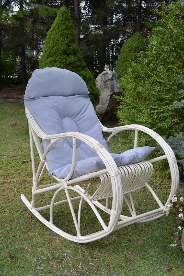 FOTEL BUJANY WIKLINOWY KING BIAŁY + PODUSZKA Producent Wiklinowa Wieś