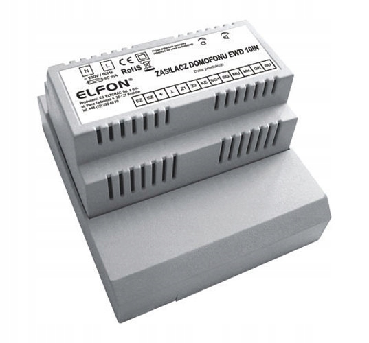 ZASILACZ DOMOFONOWY ELFON EWD-10IN INTERKOM DIN