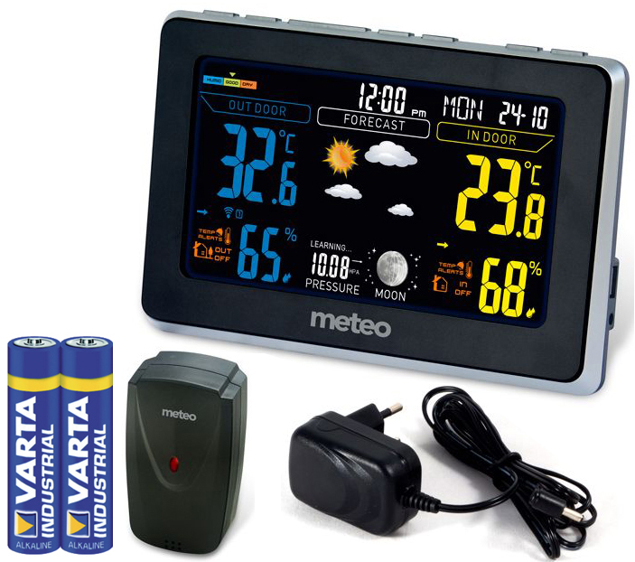 

Stacja Pogody Meteo Termometr Zegar + Baterie