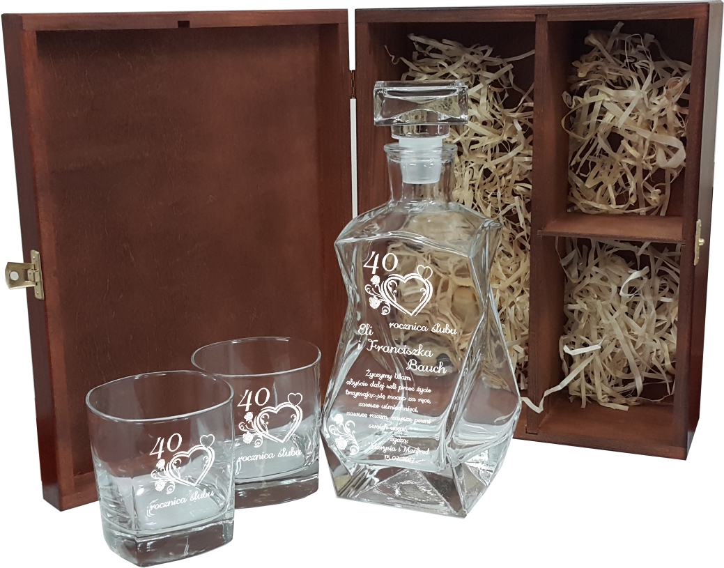 

Karafka Skrzynka 2 Szklanki Z Grawerem Do Whisky