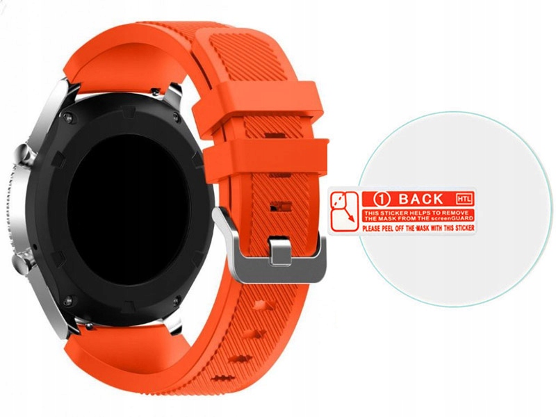 

Pomarańczowy Silikonowy pasek Samsung Gear S3