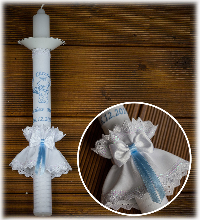 ŚWIECA, DO CHRZTU HAFT IMIENNY PERSONALIZACJA Rodzaj świeca
