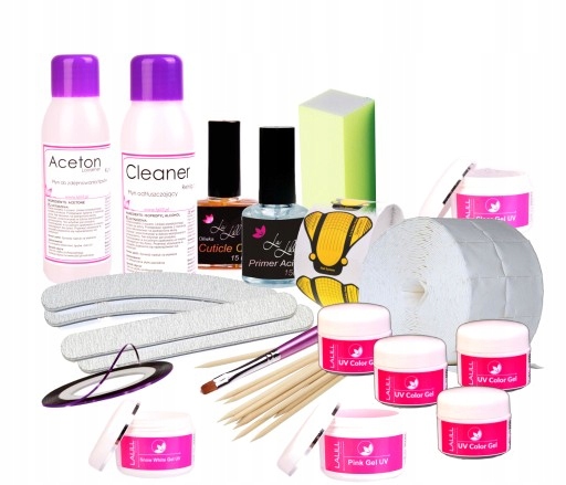 НАБОР ГЕЛЕВЫЙ МАНИКЮР 7X ГЕЛЬ АКСЕССУАРЫ УКРАШЕНИЯ