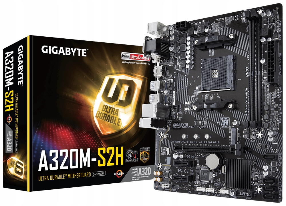 

Płyta główna Gigabyte GA-A320M-S2H AM4 DDR4 USB3.1