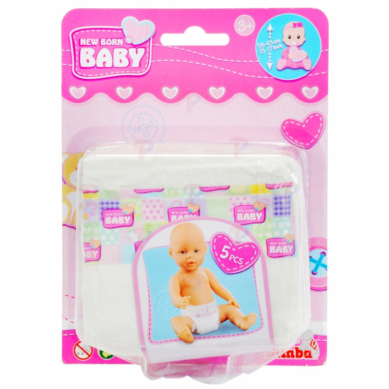 

Pieluszki Pieluchy Pampersy Lalka New Born Baby 5