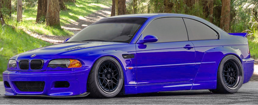 BMW 3 E46 M3 WIDEBODY V2 Pełen zestaw Laminat