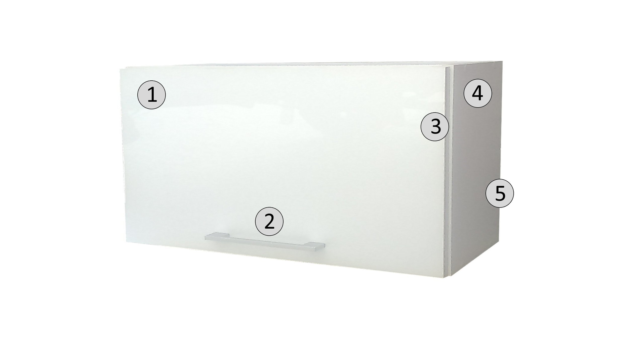 WISZĄCA SZAFKA ŁAZIENKOWA 60 CM BIAŁA BIAŁY POŁYSK Liczba szuflad 0