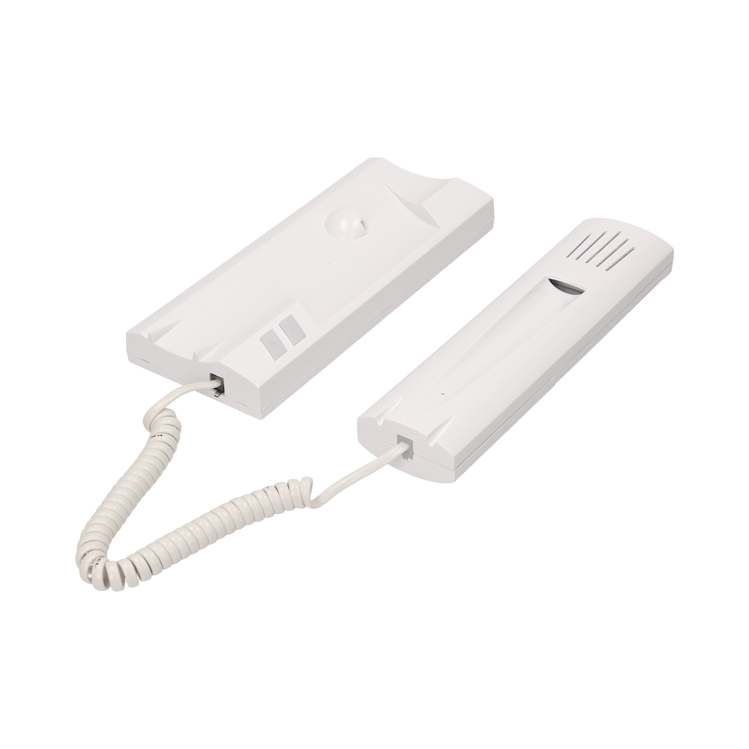 Domofon biały Proel PC-255 Unifon cyfrowy zworki instalacja 2-żyłowa