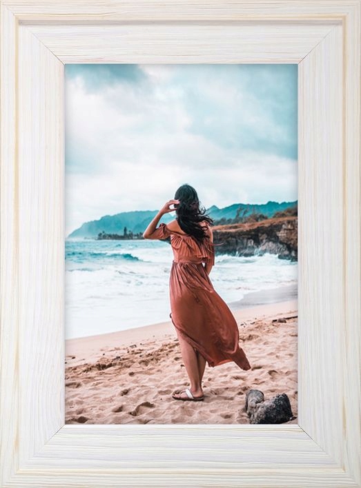 

Ramka Na Zdjęcia Biała Rama Drewniana 21x30