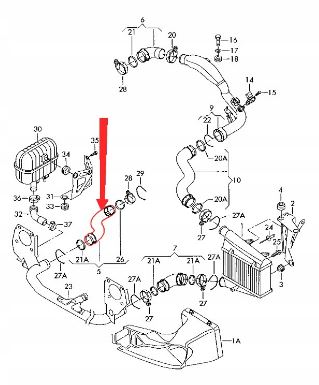 VW PASSAT B5 1.9 TDI 130KM RURA WĄŻ TURBINY TURBO Producent części ME Premium