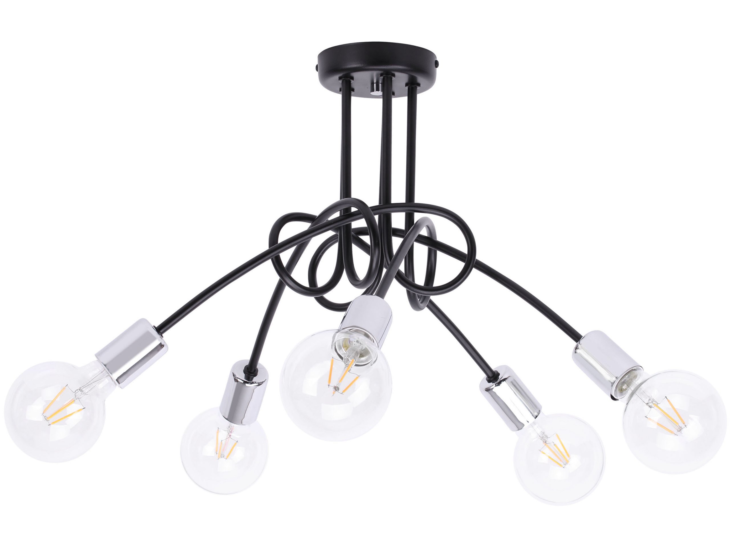 Závesná Stropná Lampa Luster Chrom Edison Loft Industriálny Kov