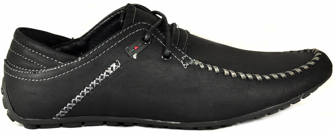 

M1022 Czarne Eleganckie Buty Mokasyny Haver r.43